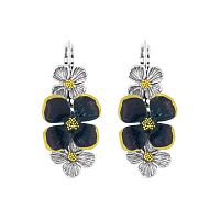 Серьги TARATATA, Hortensia, смола, золотая краска, микрошарики, TT-H25-13707-104 синий