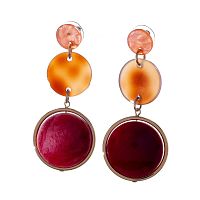 Серьги Moon Paris, Lorian, с акриловыми подвесками круглой формы, ML-23.03-032 коричневый