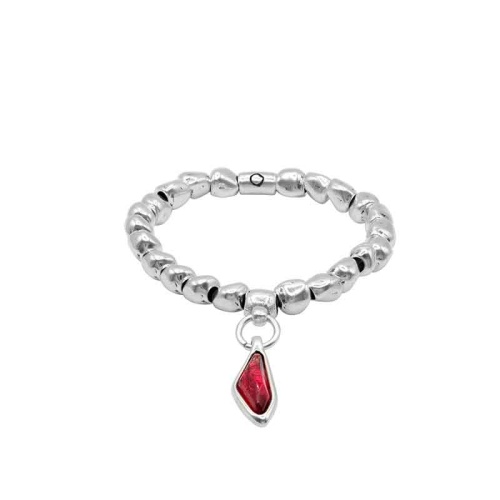 Браслет Ciclon, Laguna negra, стрейч, с муранским стеклом, CN-241112 розовый