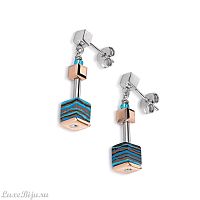 Серьги Coeur de Lion Turquoise-Brown 4881/21-0611