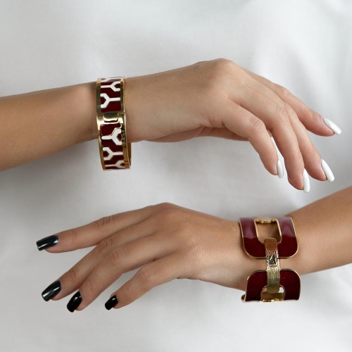 Браслет Francesca Bianchi, кафф, с эмалью, FB25.2-LAS5 красный, 5,5см фото 3