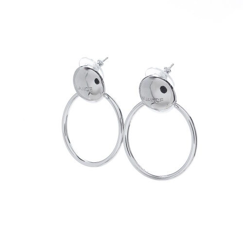 Серьги Nuance, с подвесками-кольцами, NFN-21.10-054 серебристый