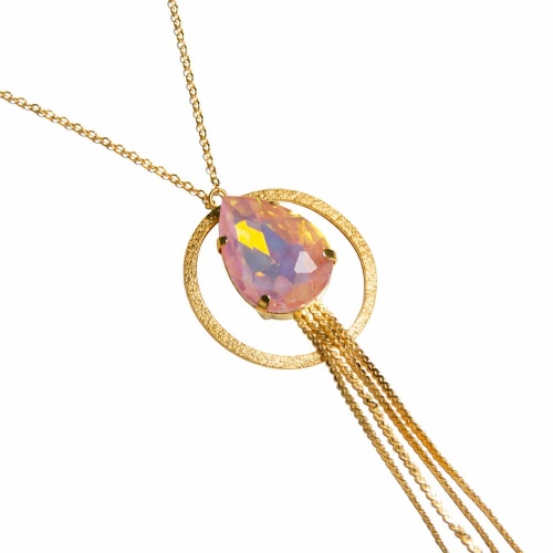 Колье Catherine Bijoux, Aurora crystal, с кристаллом, CB26.1-5682AG розовый фото 2