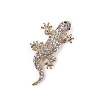 Брошь Moon Paris, Nord, ящерица, с кристаллами, MoS-21.10-001 золотистый
