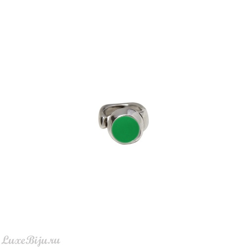 Кольцо Tra-la-ra, Fluor, разъемное, со вставкой из смолы, TLR23-235P301 зеленый