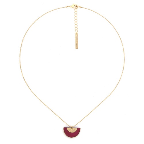 Колье Franck Herval, Marly, с ракушкой Capiz в смоле, FH25.2-15-64432 бордовый