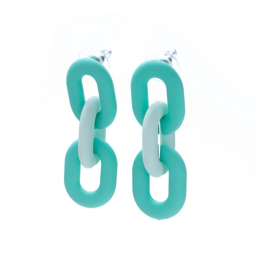 Серьги Moon Paris, Lorian, со звеньями из каучука, ML-22.02-003 мятный