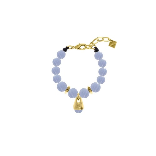 Браслет VIDDA, Hera, с халцедоном и кожей, VD25.1-02237202 голубой