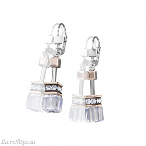 Серьги Coeur de Lion Crystal Rosegold 4015/20-1822
