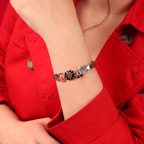 Браслет TARATATA, Kiff me, с цветной смолой и стеклянными бусинами, TT-H24-08312-105 розовый фото 4