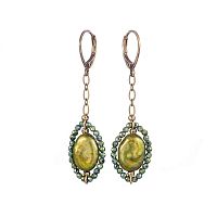 Серьги Lanzerotti, Verde, с жемчугом и гематитом, LZ-24.12-594 зеленый