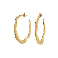 Серьги Moon Paris, Ringo, полукольца с рельефом в виде волны, MR-26.01-035 золотистый