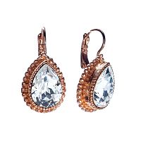 Серьги Une Ligne, капли, кристалл Swarovski, UL-2449R хрустальный