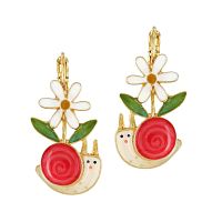 Серьги TARATATA, Basilic, с цветной смолой, TT-T23-04714-203 красный