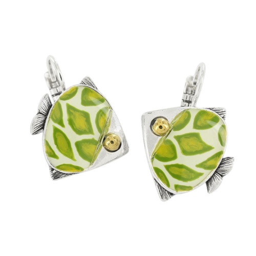 Серьги TARATATA, Sushi, с цветной смолой и стеклянными бусинами, TT-T25-06722-107 зеленый