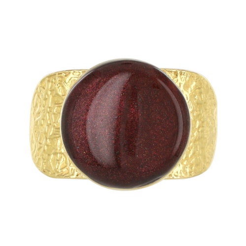 Кольцо TARATATA, Electron, разъемное, со смолой и слюдяным порошком, TT-W23-03405-208 коричневый фото 2