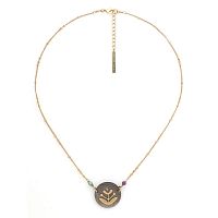 Колье Franck Herval, Celinda, перламутр, Swarovski, бусина, арагонит, FH25.2-15-64421 серый