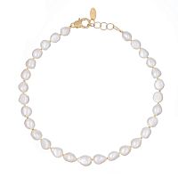 Колье Lanzerotti, Splendore, с жемчугом и гематитом, LZ-24.08-315 белый