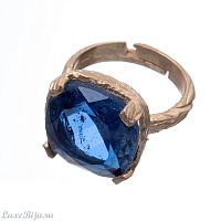 Кольцо Estrosia, разъемное, с кристаллом, ES-ANM6 синий