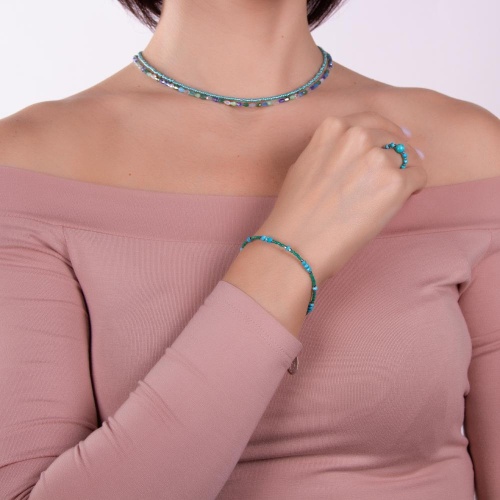 Браслет Lanzerotti, Atlantide, с магнезитом и кристаллами, LZ-23.03-061 бирюзовый фото 4