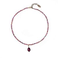 Колье Lanzerotti, Elisir, жемчуг, турмалин, кристалл, гематит, LZ-25.10-275 розовый