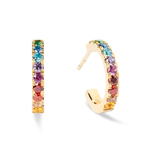 Серьги Coeur de Lion Multicolour Rainbow-Gold, 0146/23-1535