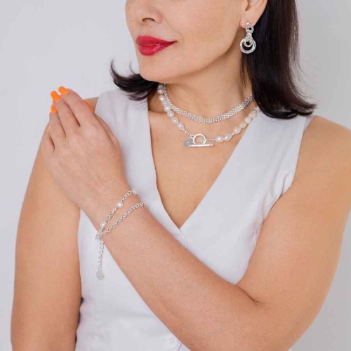 Колье Fiore Luna Chain Сarabiner, BL4509 S фото 2