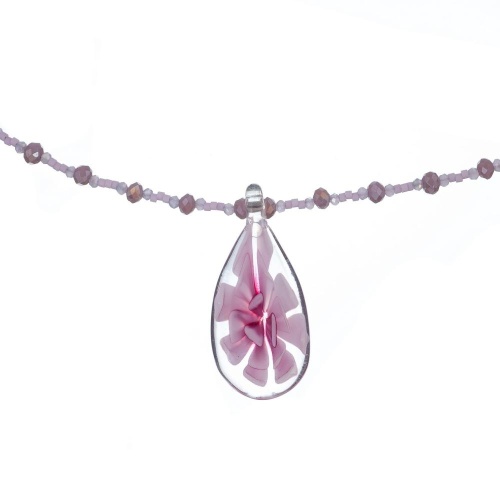 Колье Lanzerotti, Glicine, муранское стекло, кристаллы, LZ-24.04-181 розовый фото 3