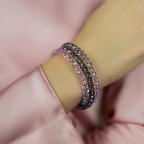 Браслет Lanzerotti, Iris, пружина, с кристаллами, LZ-26.03-094 сиреневый фото 2