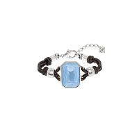 Браслет VIDDA, Lily, кожаный, с кристаллом Swarovski, VD25.1-02082 голубой