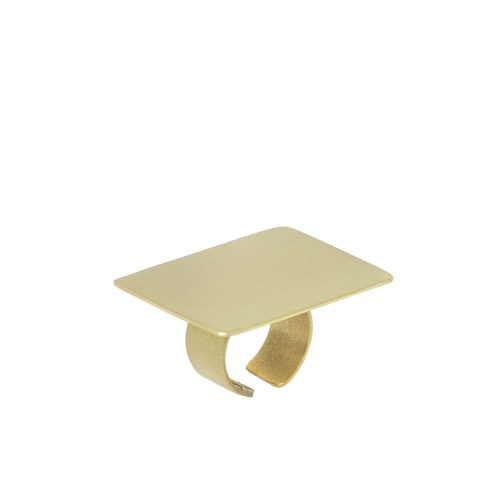 Кольцо Katerina Vassou, Kezia, разъемное, с прямоугольным элементом, KV26.1-308444G золотистый фото 3