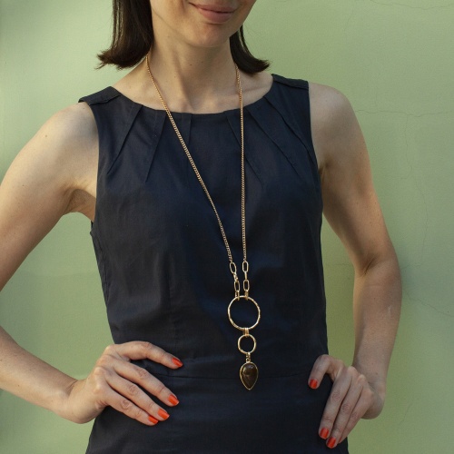 Колье Fiore Luna COFFE AGATE, LN3171-3 BR/G фото 4