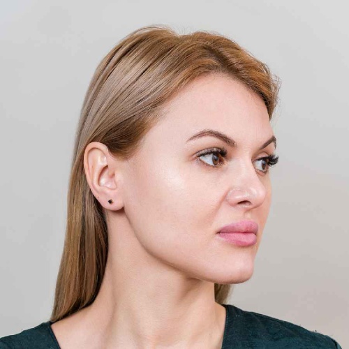 Пусеты Fiore Luna BLACK, AE03187-7 BW/G фото 2