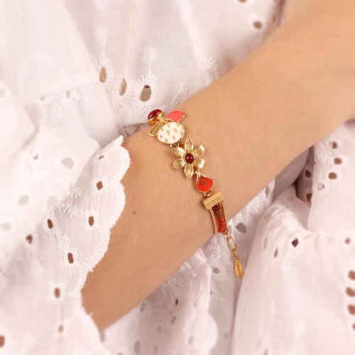 Браслет TARATATA, Orient, со смолой,бусинами,краской и сердоликом, TT-E24-10315-203 красный фото 7