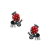 Серьги TARATATA, Chapardeuse, со смолой,бусинами и эластичной нитью, TT-H24-07987-103 красный