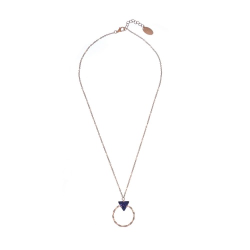 Колье Catherine Bijoux, The three sides of the triangle, с кристаллом, CB25.1-5307AGP фиолетовый