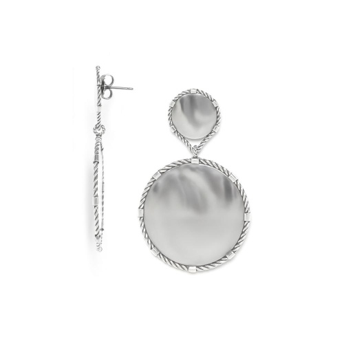 Серьги ORI TAO, Couture, фактурный металл, OT24.1-12-31923 серебристый фото 2