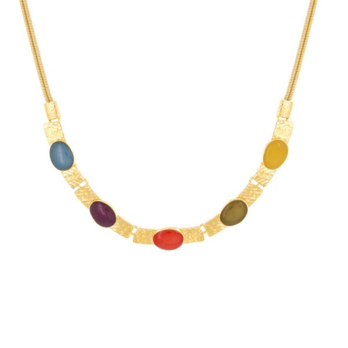 Колье TARATATA, Ringo, с цветной смолой, TT-E25-09114-20M золотистый