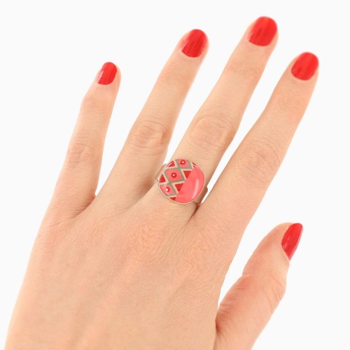 Кольцо TARATATA, Cactus, разъемное, с цветной смолой, TT-E25-05416-105 розовый фото 3