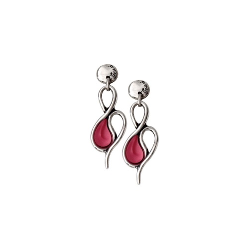 Серьги Tra-la-ra, Infinity, со вставкой из смолы, TLR23-231P101 розовый