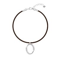 Колье VIDDA, Nexus, кожаное, с подвеской, VD26.1-02457 серебристый