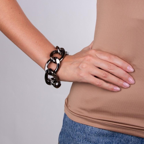 Браслет Moon Paris, Ringo, с крупными звеньями, MR-22.03-072 черный фото 3
