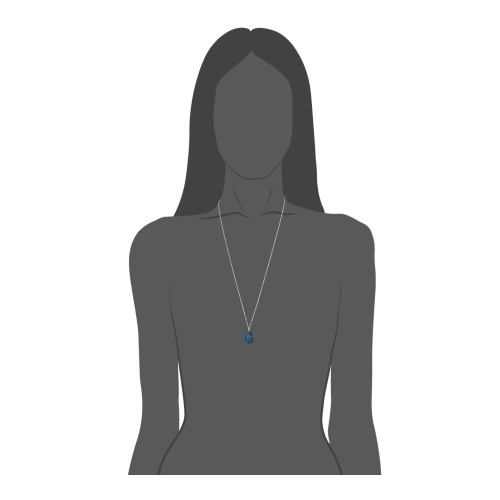 Колье Moon Paris, цепь,золот.,подвеска, Mo-1810-241 синий фото 4