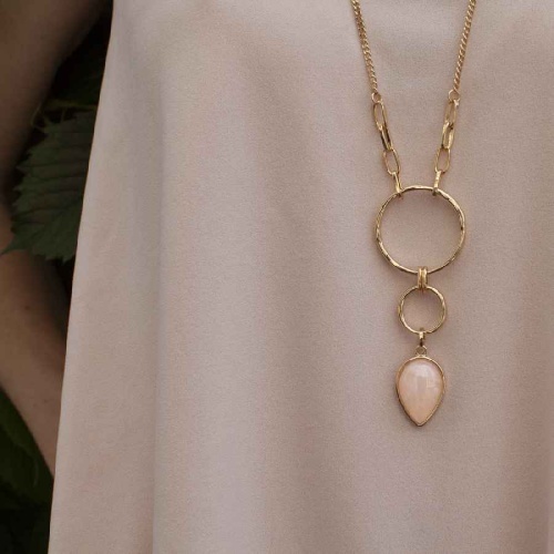 Колье Fiore Luna ROSE QUARTZ, LN3171-4 R/G фото 2