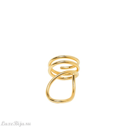 Кольцо Katerina Vassou, Circumpolar Star, разъемное, спираль с изогнутым узором, KV25.2-404752G золотистый
