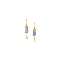 Серьги Franck Herval, Aurore, ракушка Capiz в смоле,кристалл Swarovski, FH24.2-12-69164 золотистый