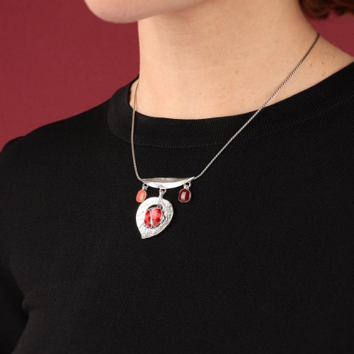 Колье TARATATA, Cox, с цветной смолой, TT-T25-04105-103 красный