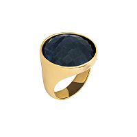 Кольцо Possebon pearl black agate 17.2 мм, K1155.4/17.2 BW/G