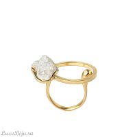 Кольцо Katerina Vassou, Reverb, с друзой агата, KV26.1-406079GWHITE белый