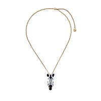 Колье Polina Firenze, зебра с кристаллами и эмалью, PF25.2-PE4283 белый